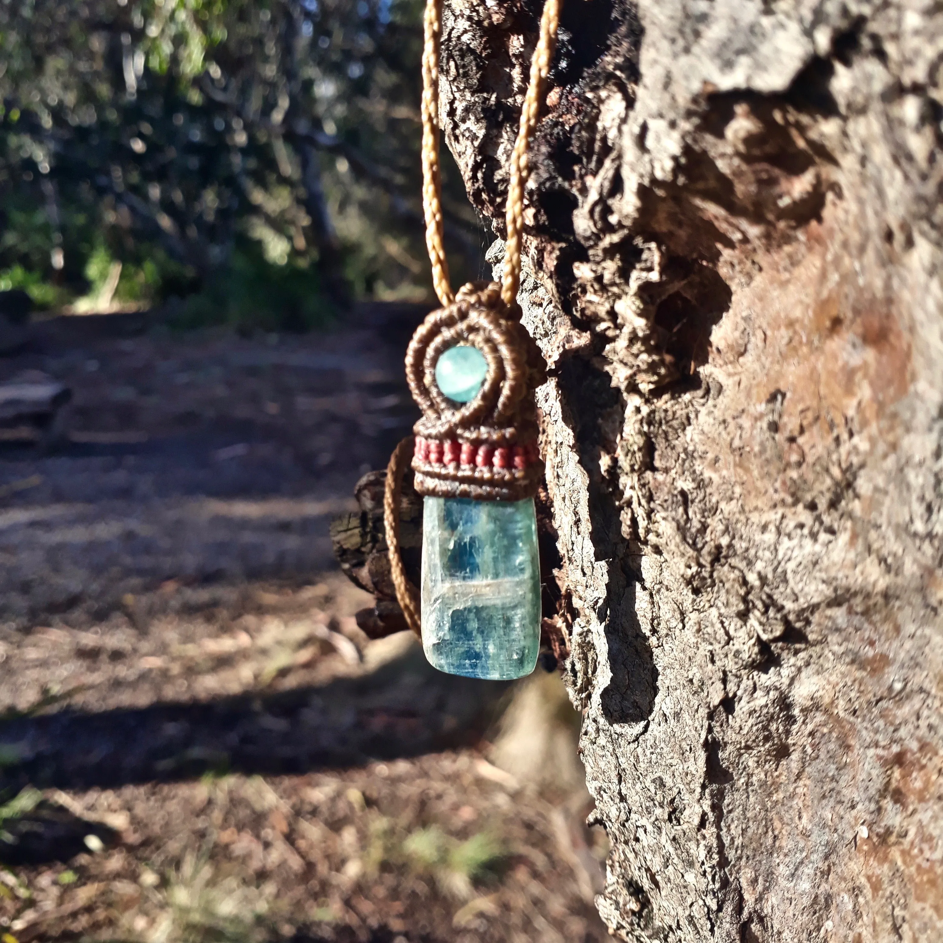 Blue kyanite necklace