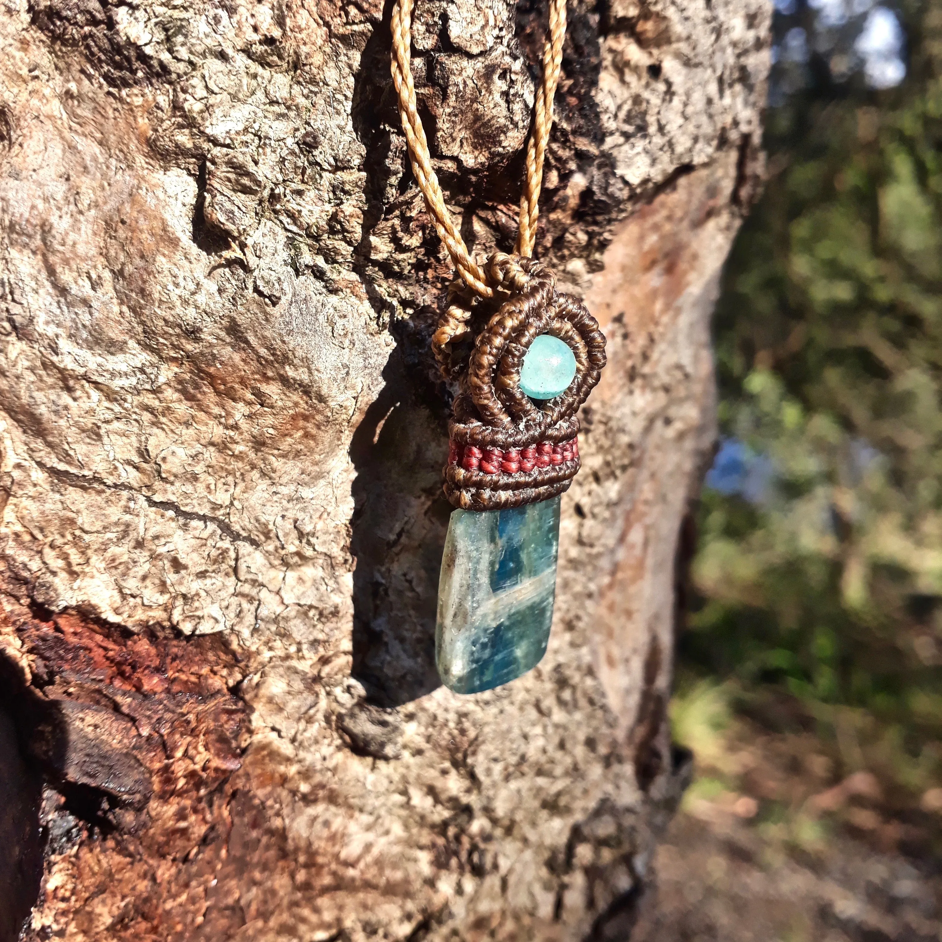 Blue kyanite necklace