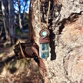 Blue kyanite necklace