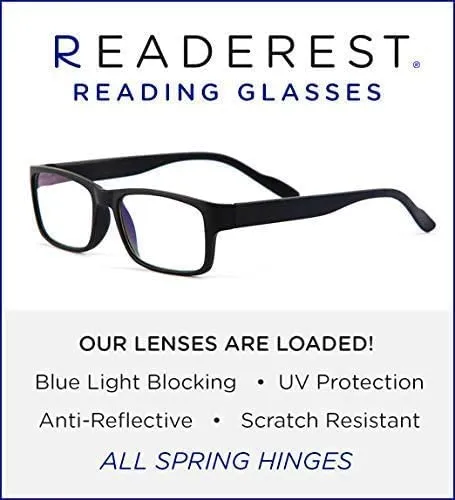 Blue-Light-Blocking-Reading-Glasses-Black-0-75-Magnification Anti Glare