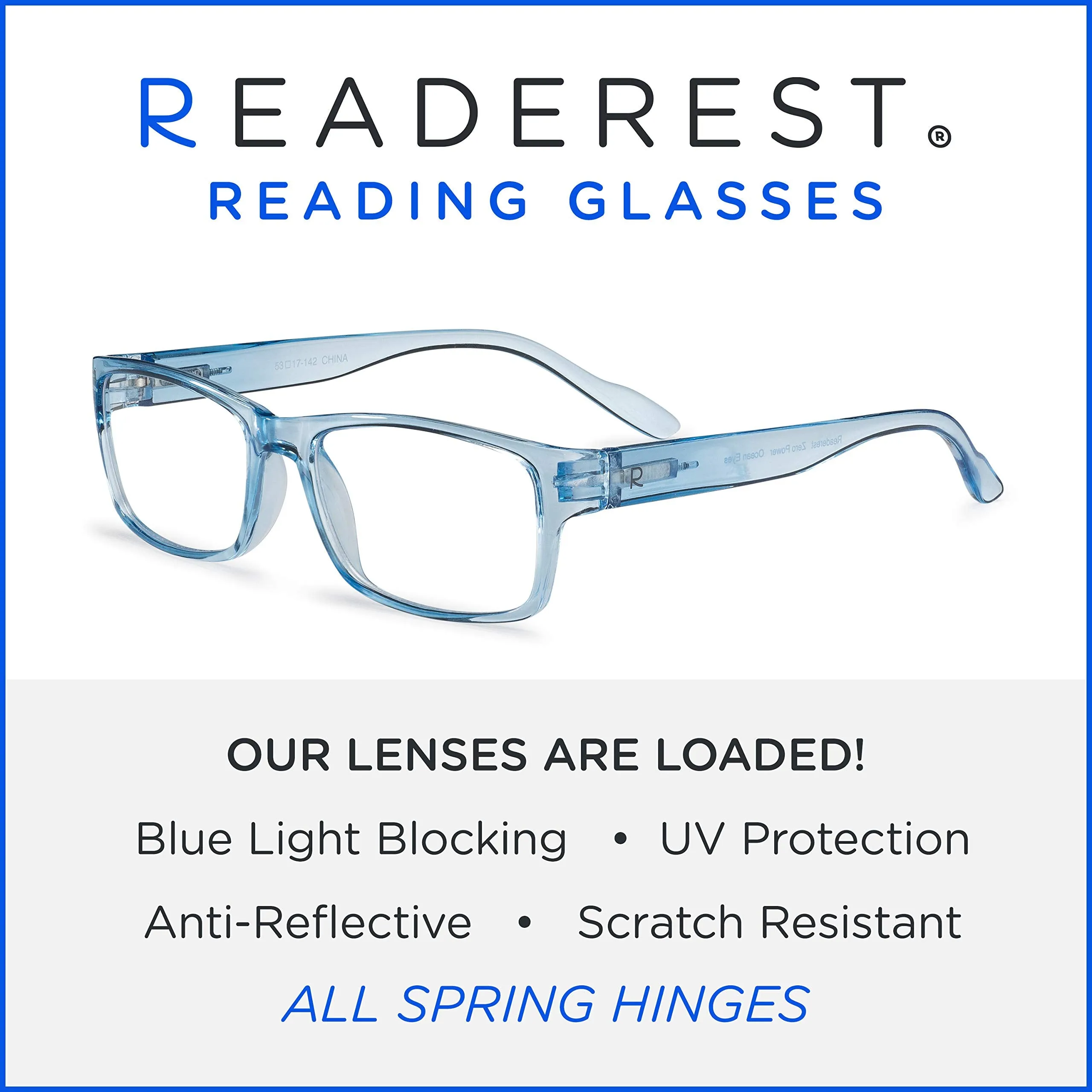 Blue-Light-Blocking-Reading-Glasses-Light-Blue-3-00-Magnification Anti Glare