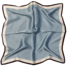 Blue Polka Dot Silk Scarf