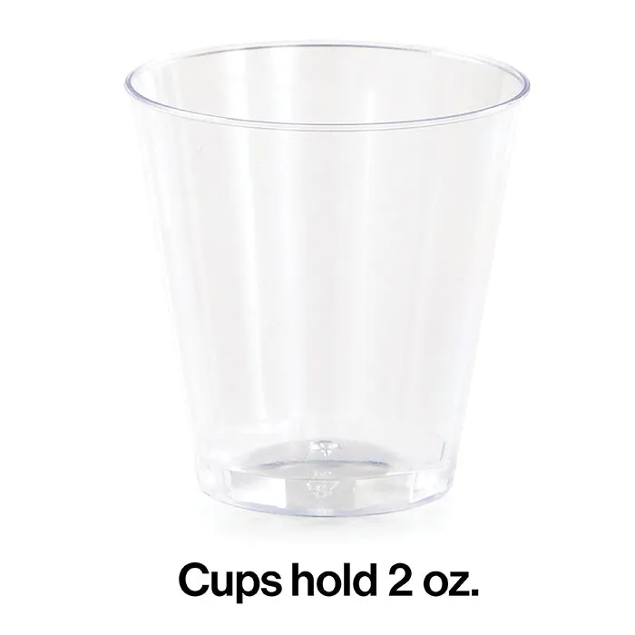 Bulk Clear 2 oz Plastic Shot Glasses (240 per Case)