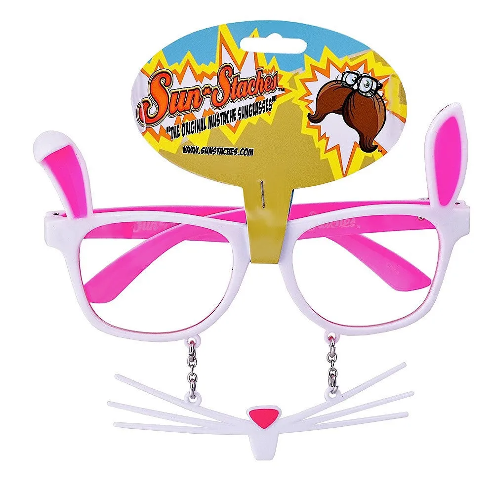 Bunny Rabbit Glasses with Whiskers | Sun-Staches