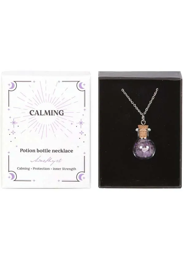 Calming Amethyst Crystal | BOTTLE NECKLACE