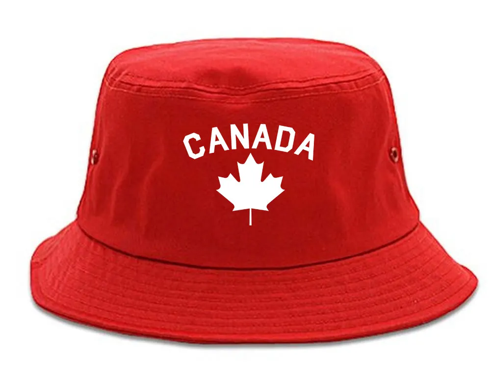 Canada Maple Leaf Red Mens Bucket Hat