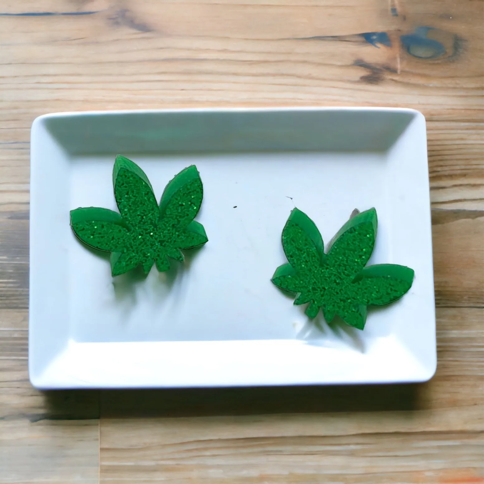 Cannabis Earrings - Weed Earrings, Ganja Studs, Mary Jane, Handmade Earrings, Marijuana Earrings, 420 Accessories