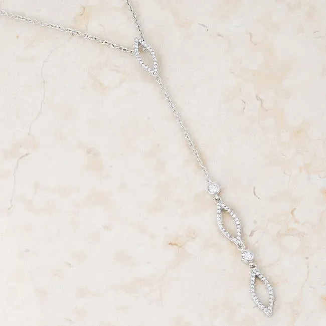 Carmela CZ Lariat Necklace