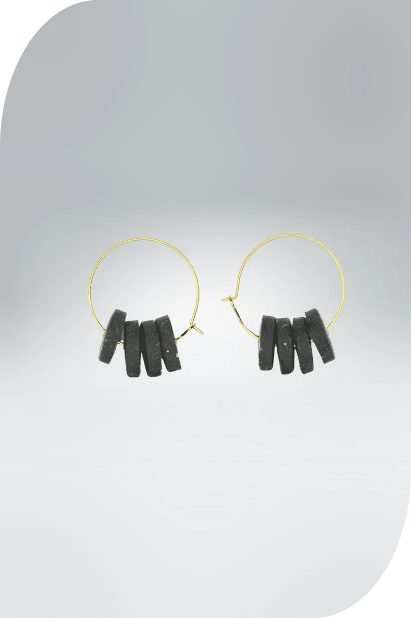 Clayton Bead Hoop Earrings