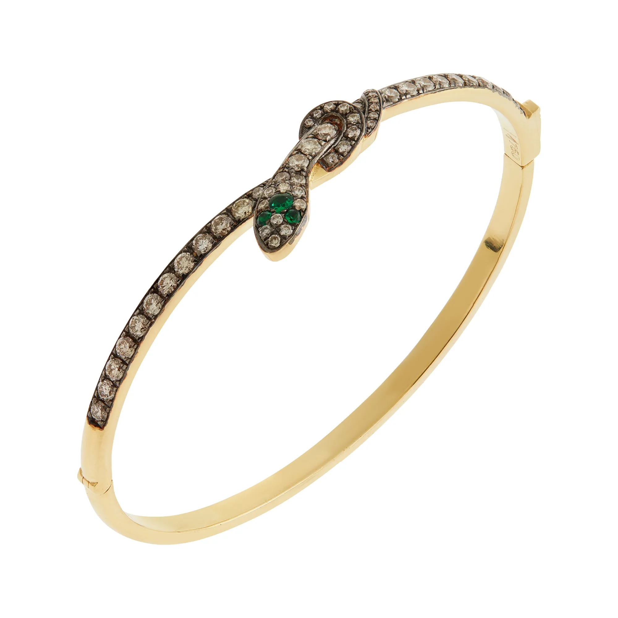 Coiled Snake Champagne Bangle