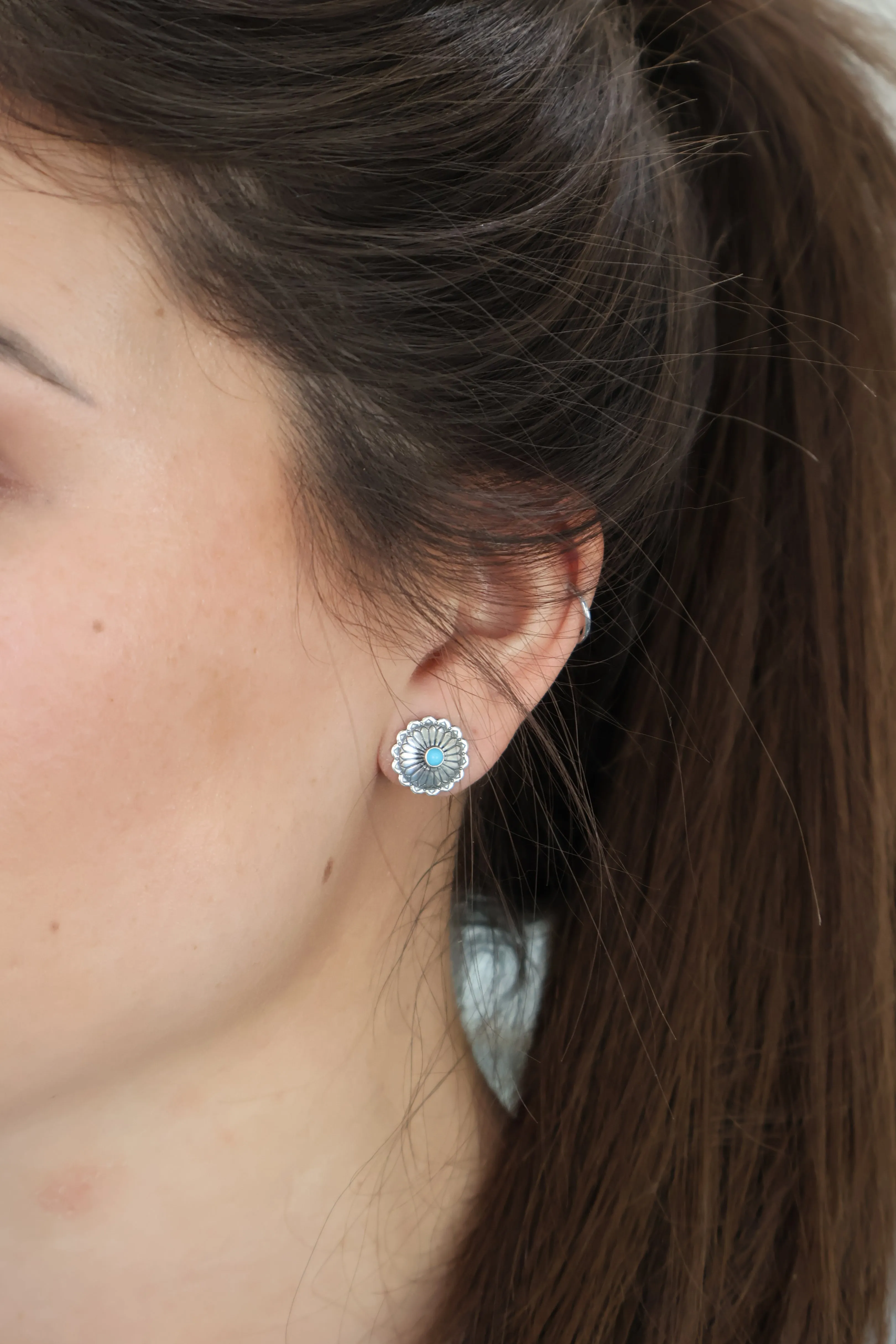 Concho Studs - Round Turquoise