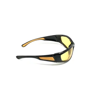 //Contender// Foam Lined Nightvision Oversized Visor Sunglasses - Yellow