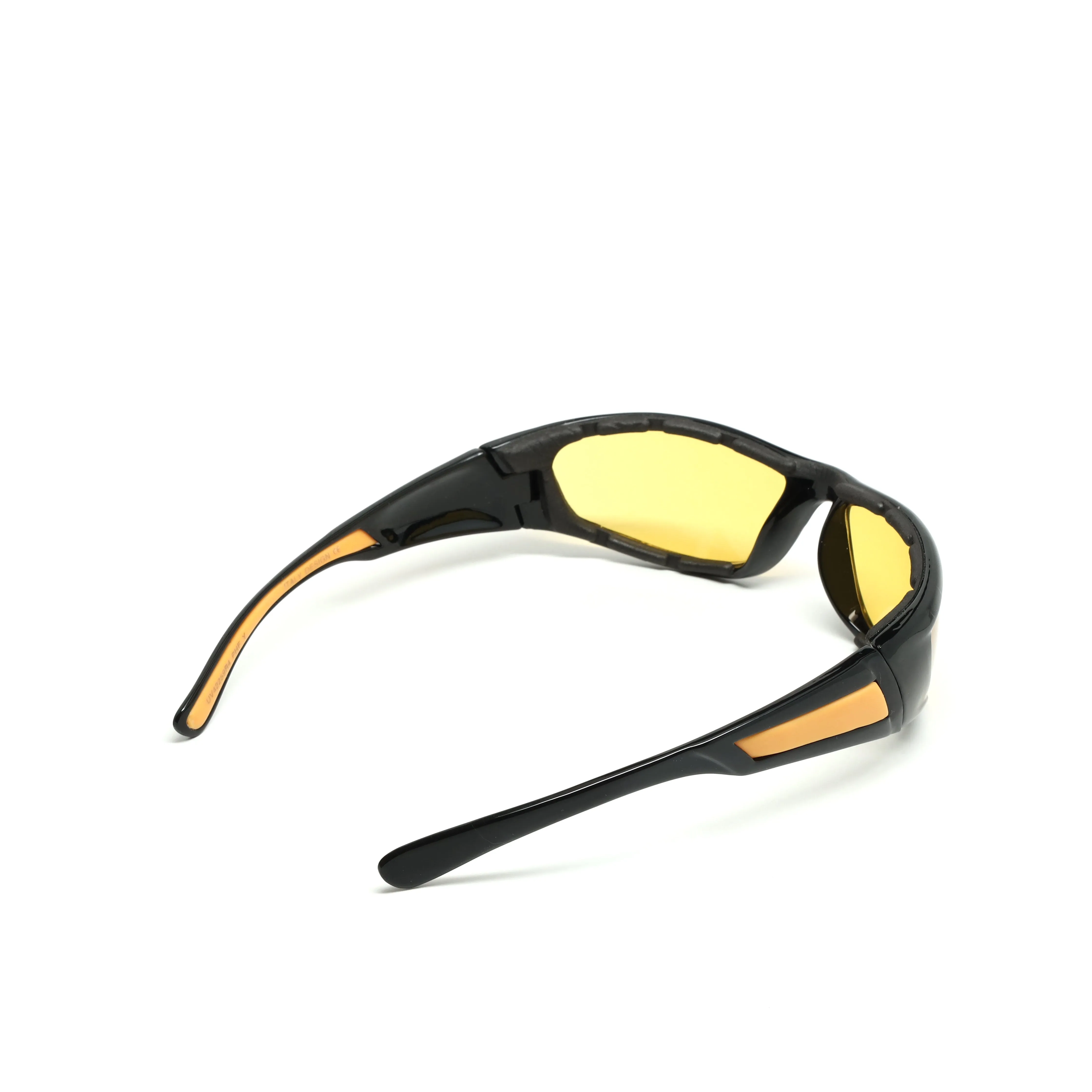 //Contender// Foam Lined Nightvision Oversized Visor Sunglasses - Yellow