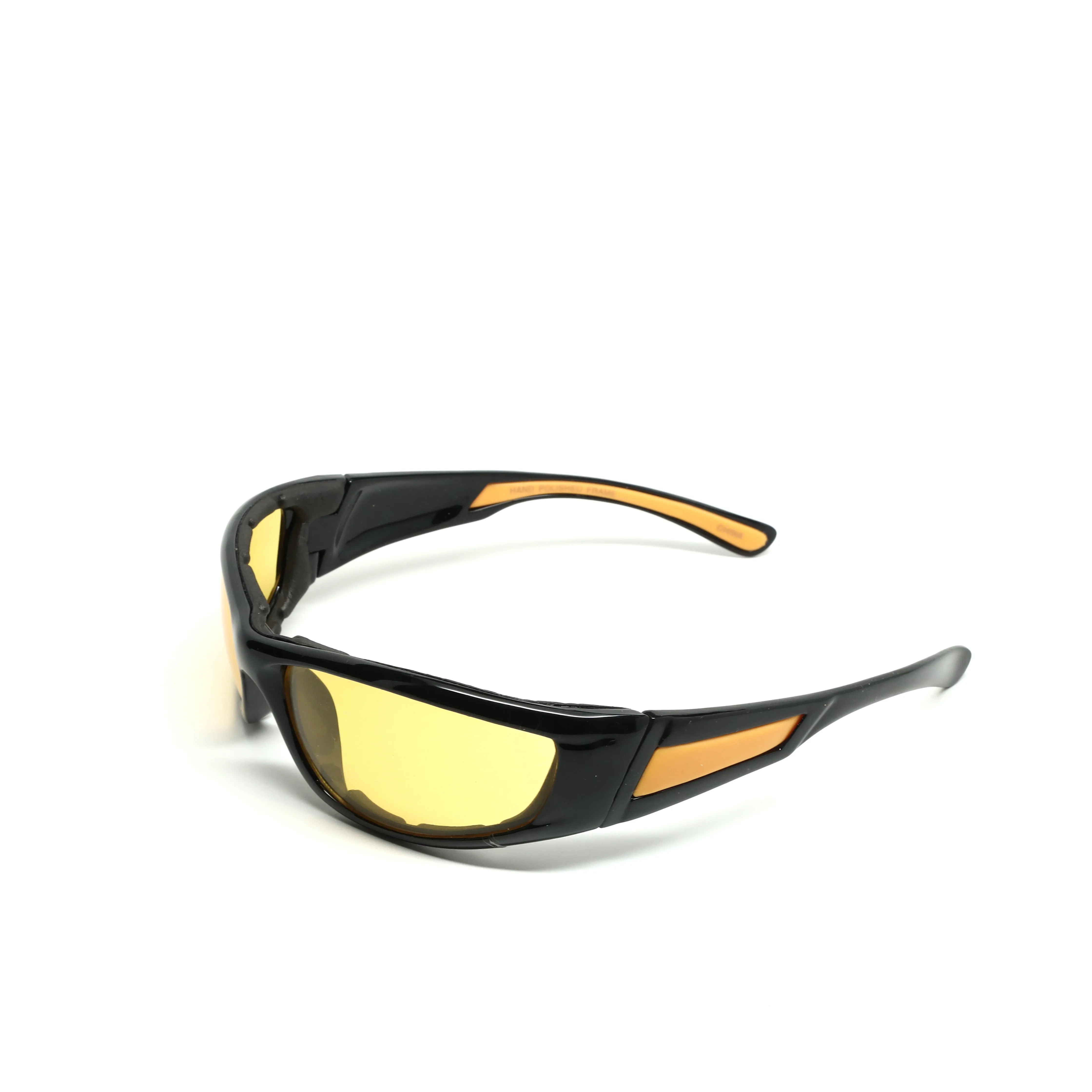 //Contender// Foam Lined Nightvision Oversized Visor Sunglasses - Yellow