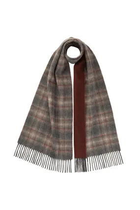 Contrast Check Cashmere Scarf