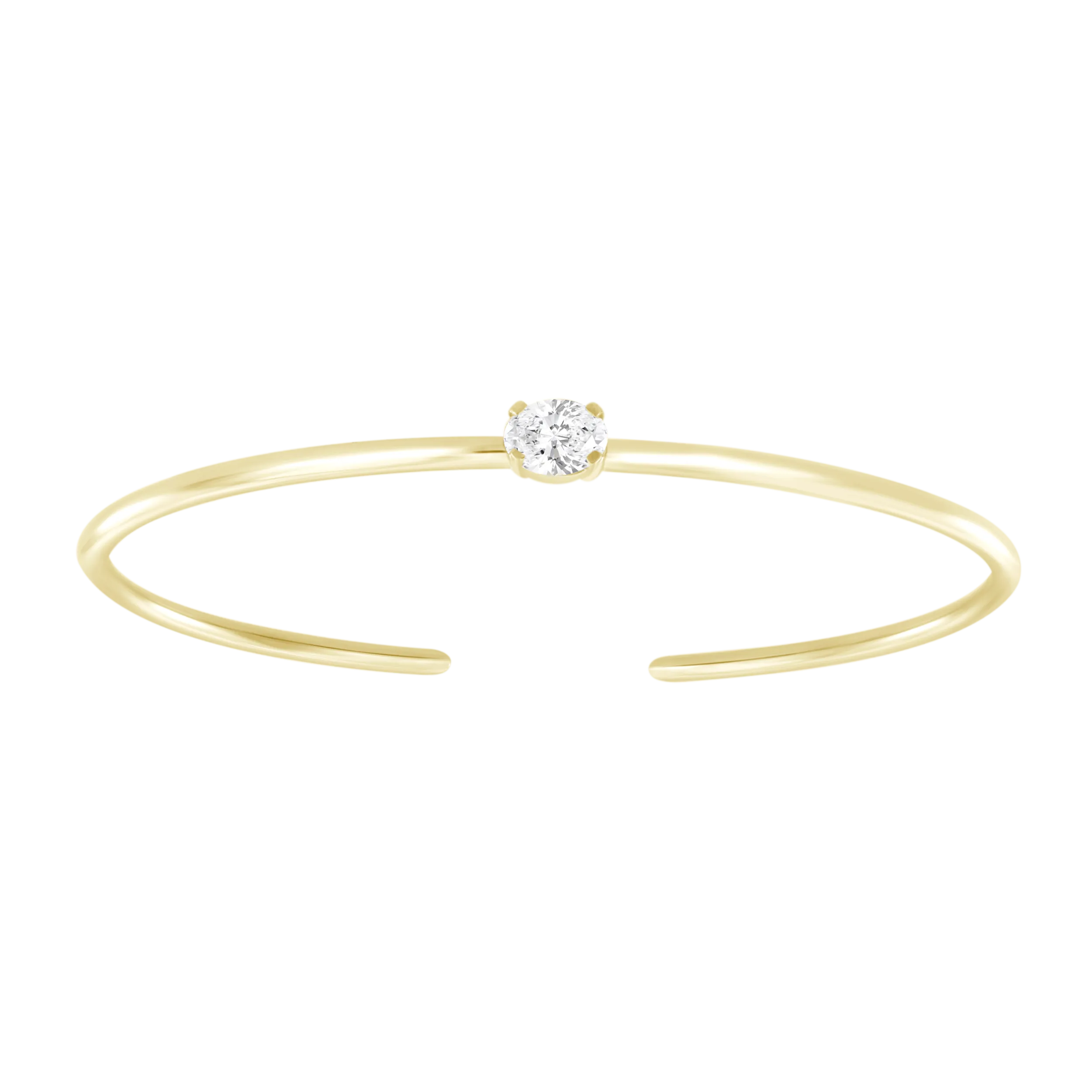 Corina Solitaire Diamond Cuff Bangle