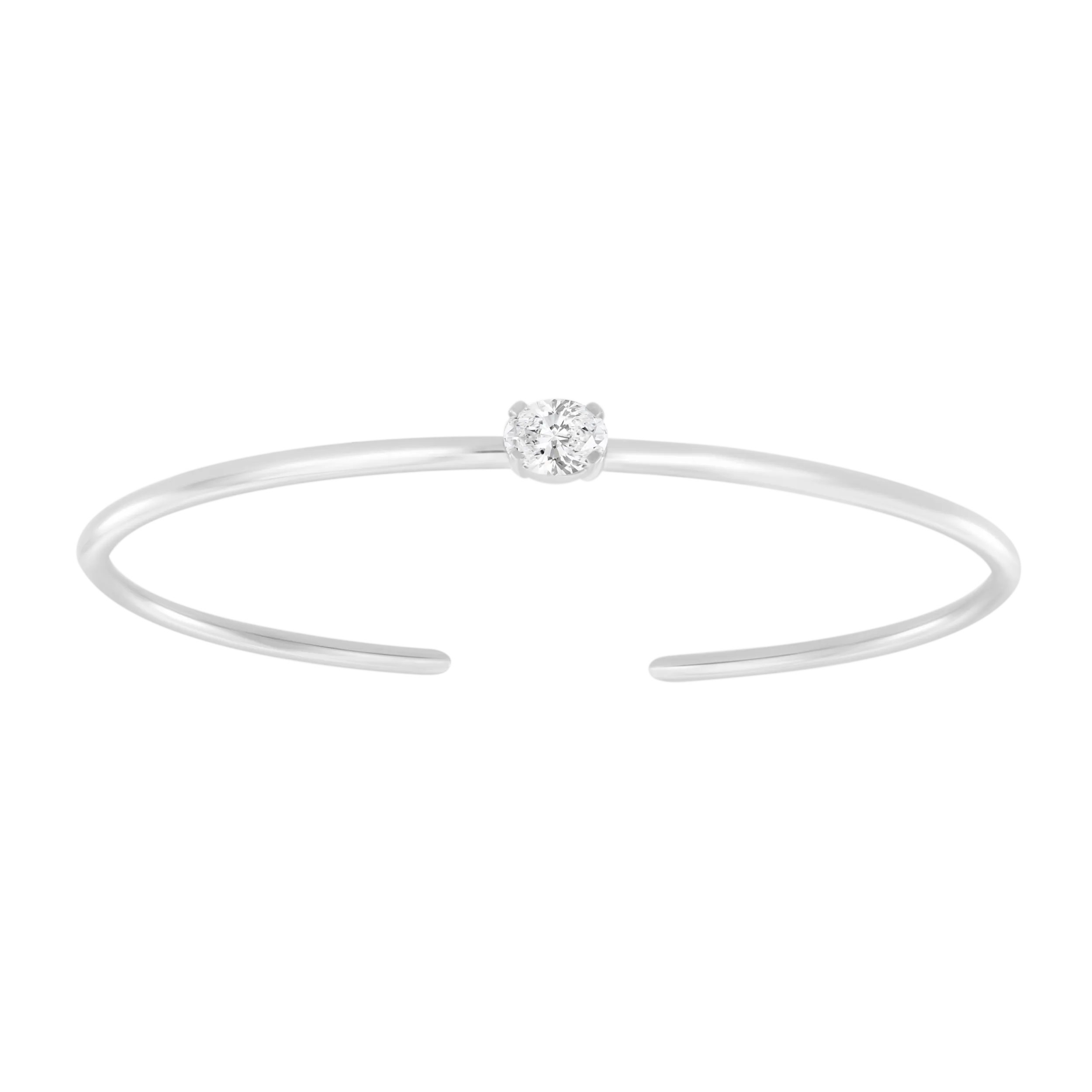 Corina Solitaire Diamond Cuff Bangle