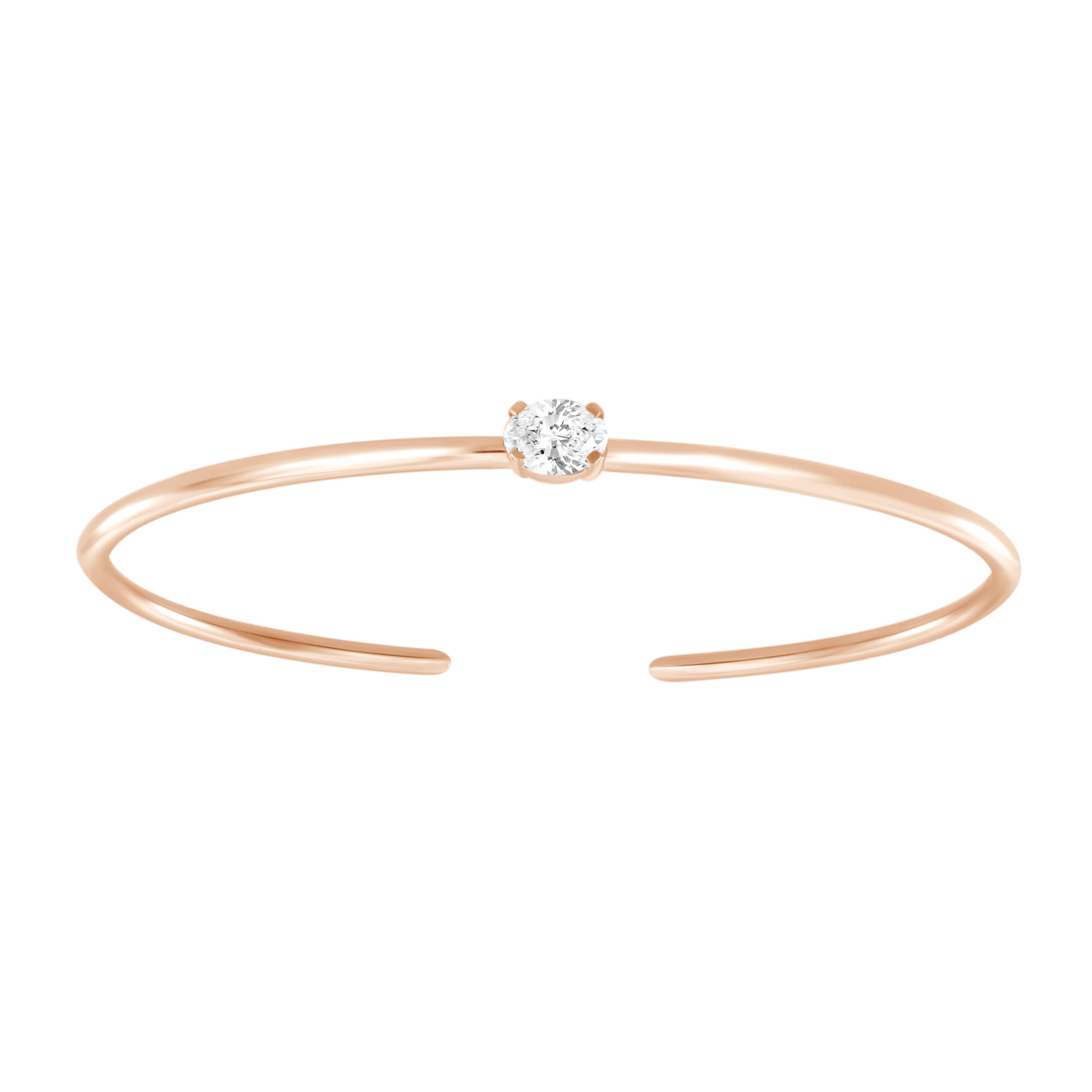 Corina Solitaire Diamond Cuff Bangle