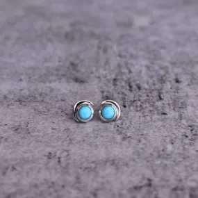 Crescent Glow - Turquoise Studs