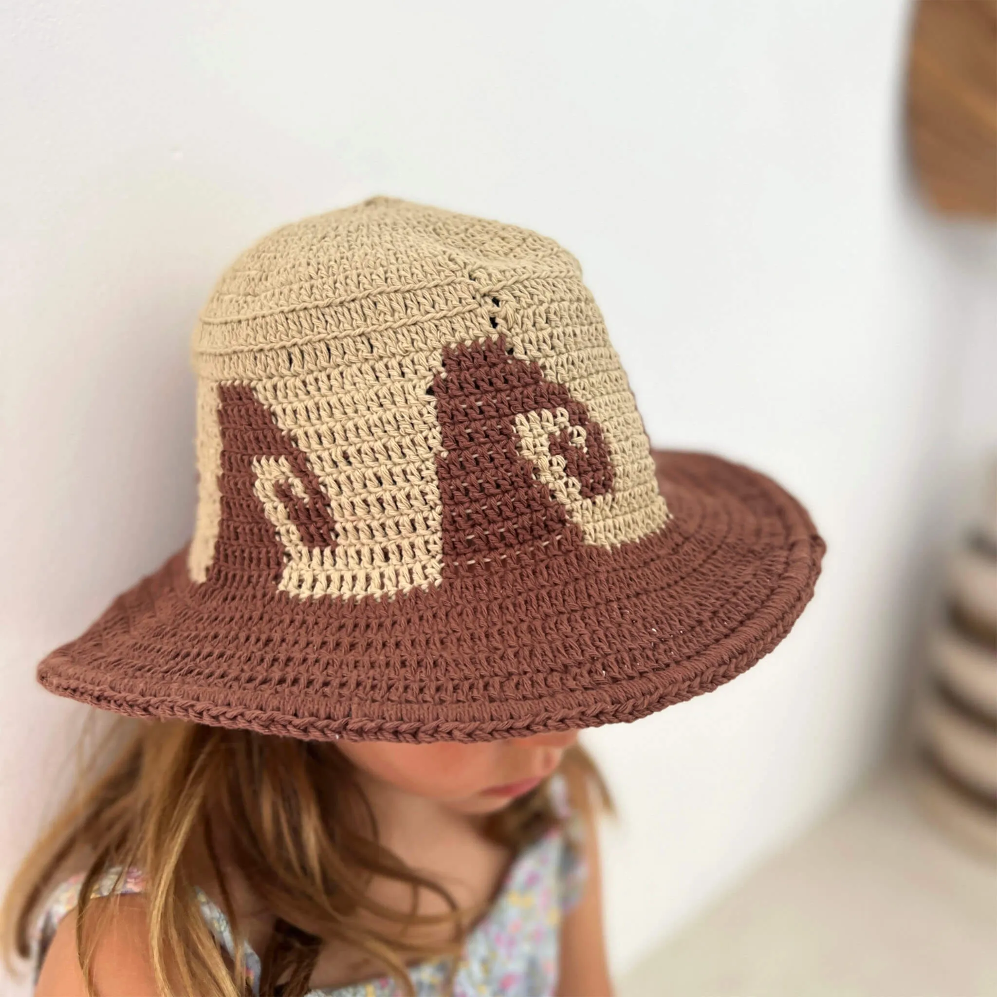 Crochet Wave Hat - Brown