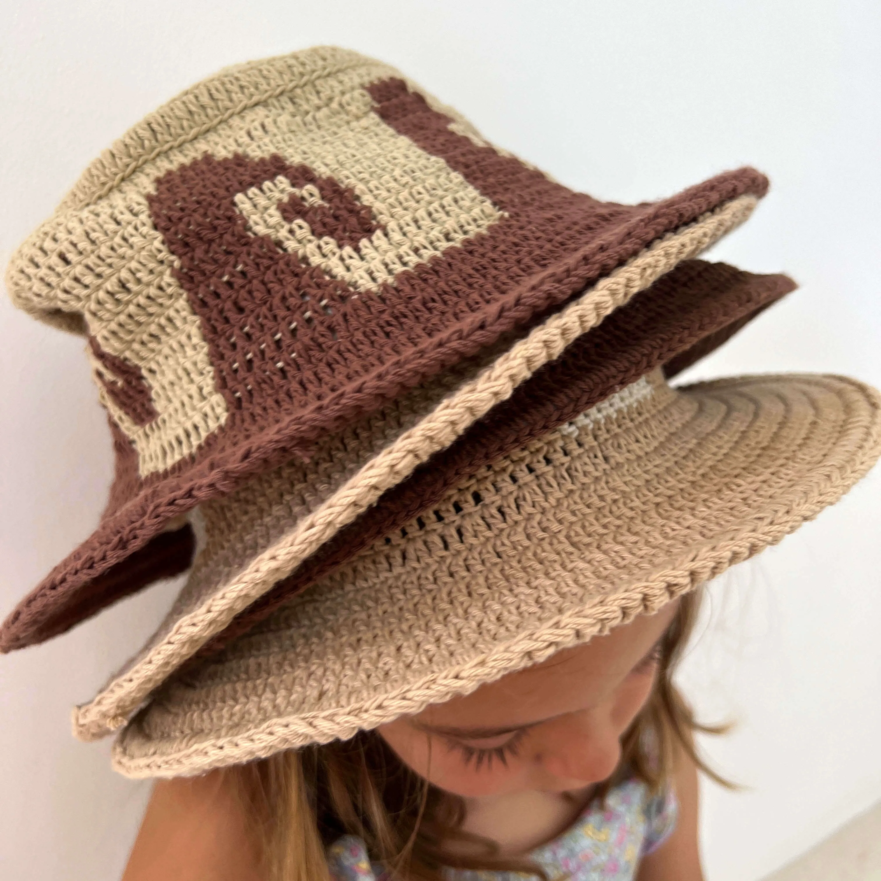 Crochet Wave Hat - Brown