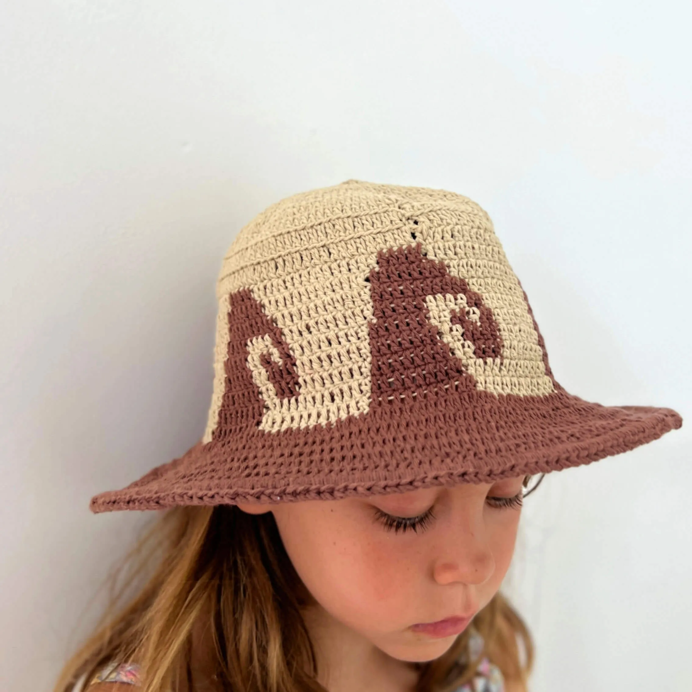 Crochet Wave Hat - Brown