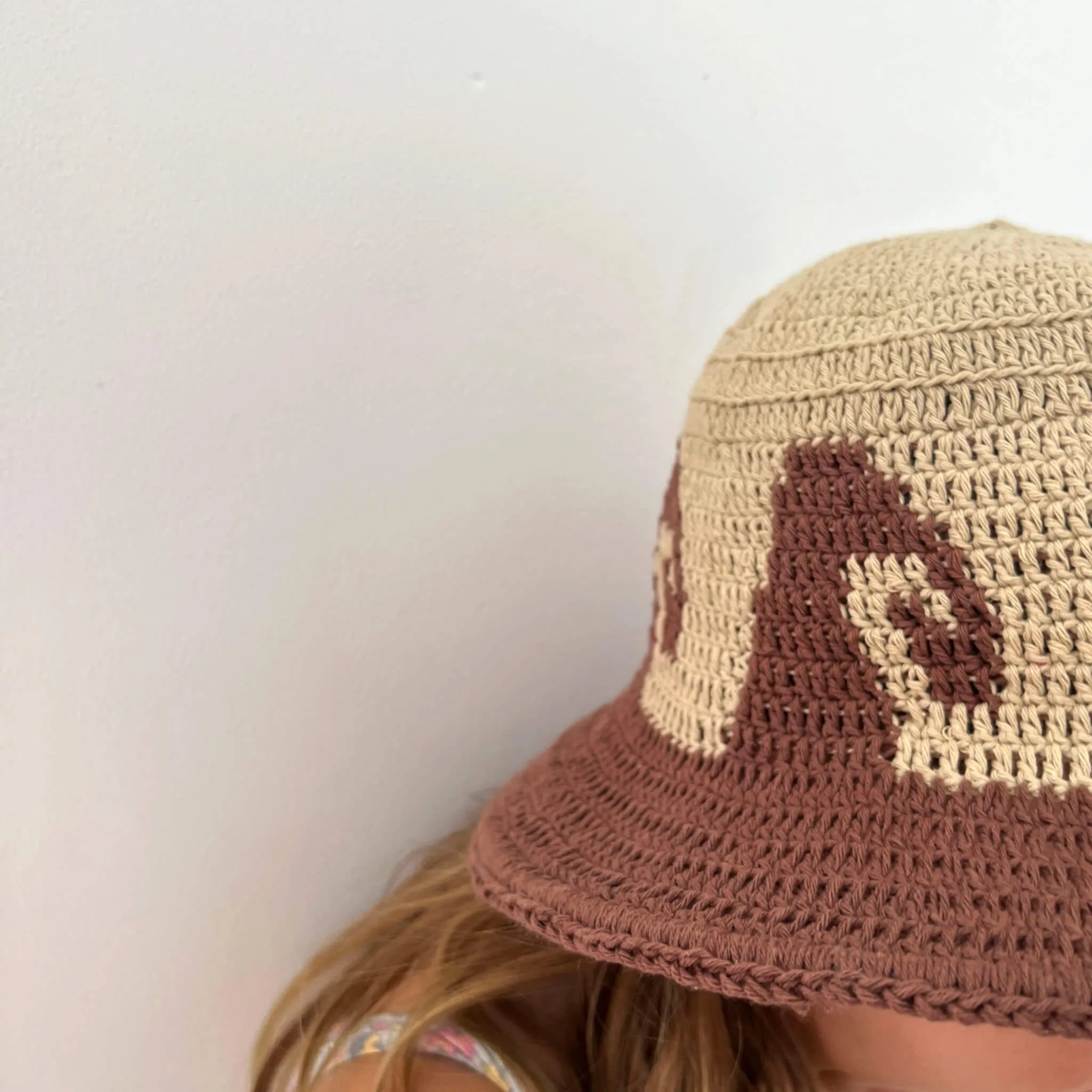 Crochet Wave Hat - Brown