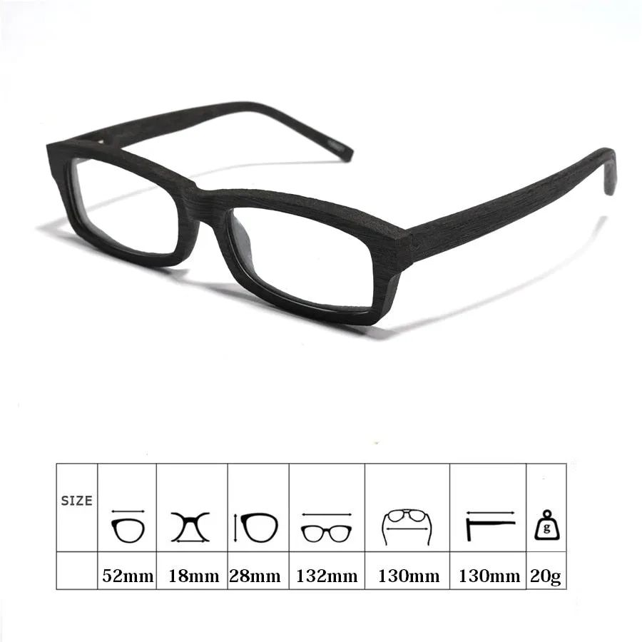 Cubojue Unisex Full Rim Rectangle Tr 90 Titanium Myopic Reading Glasses 521828m