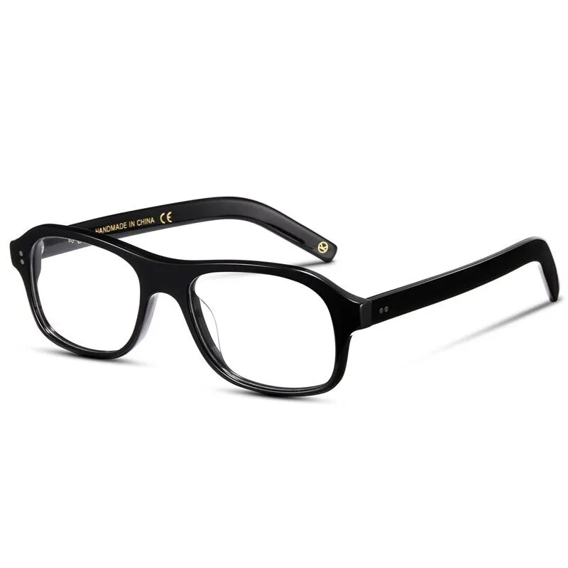 Cubojue Unisex Full Rim Square Acetate Myopic Reading Glasses Col105