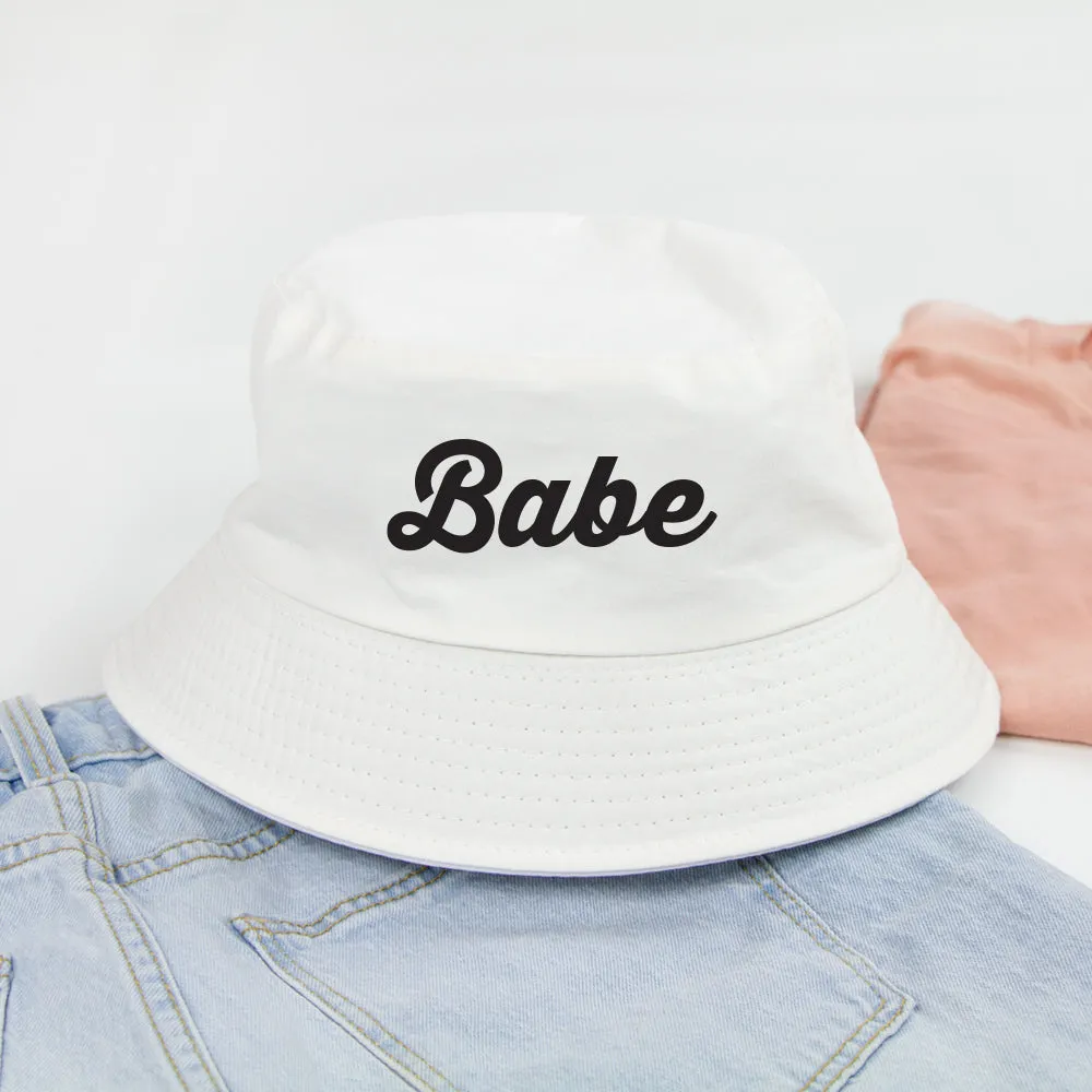 Custom Bride, Babe Bucket Hat for Wedding Parties