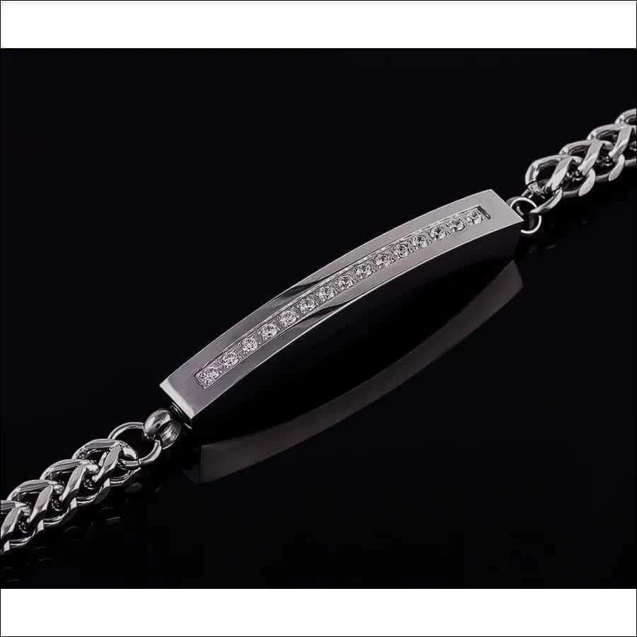 Cz Diamond Bar Bracelet Memorial Urn Compartment Jewelry