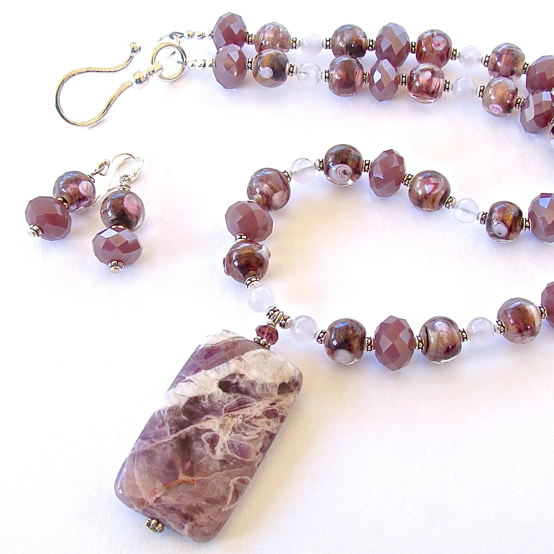 Dani: Amethyst Pendant Necklace Set