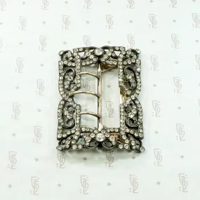 Darkly Romantic French Silver & Paste Buckle