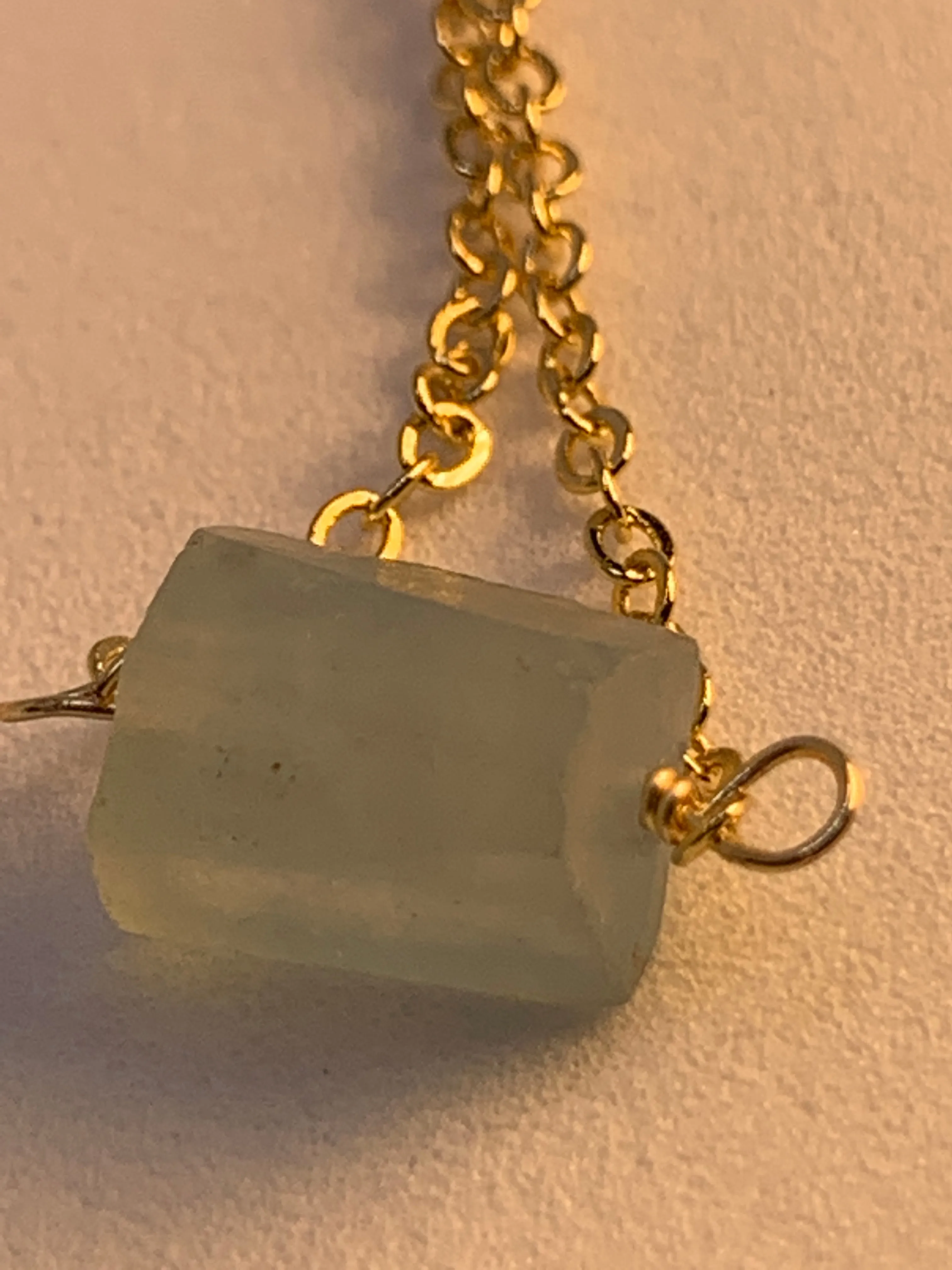 Delicate Minimalist Raw Celestite Necklace