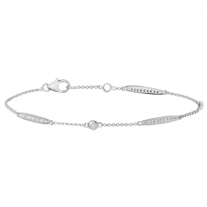 Diamond Jewellery 18CT White Gold Bracelet BDQ018W