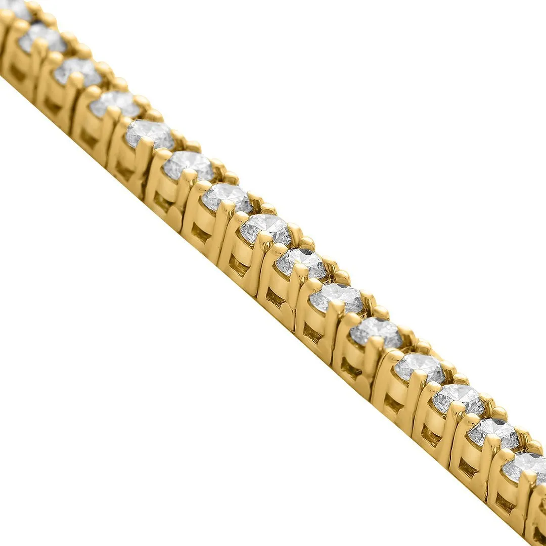 Diamond Tennis Bracelet in 14k Yellow Gold 5.6 ctw