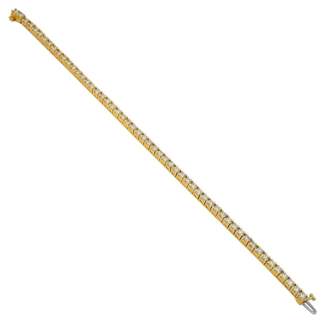 Diamond Tennis Bracelet in 14k Yellow Gold 5.6 ctw