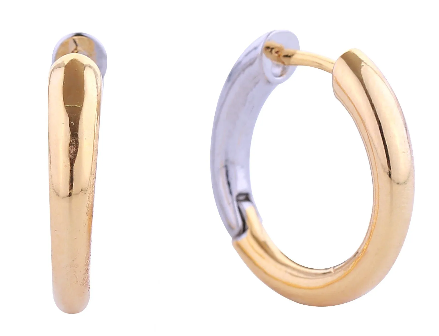 DJE310880 14K Minimal Huggie Hoop Earrings