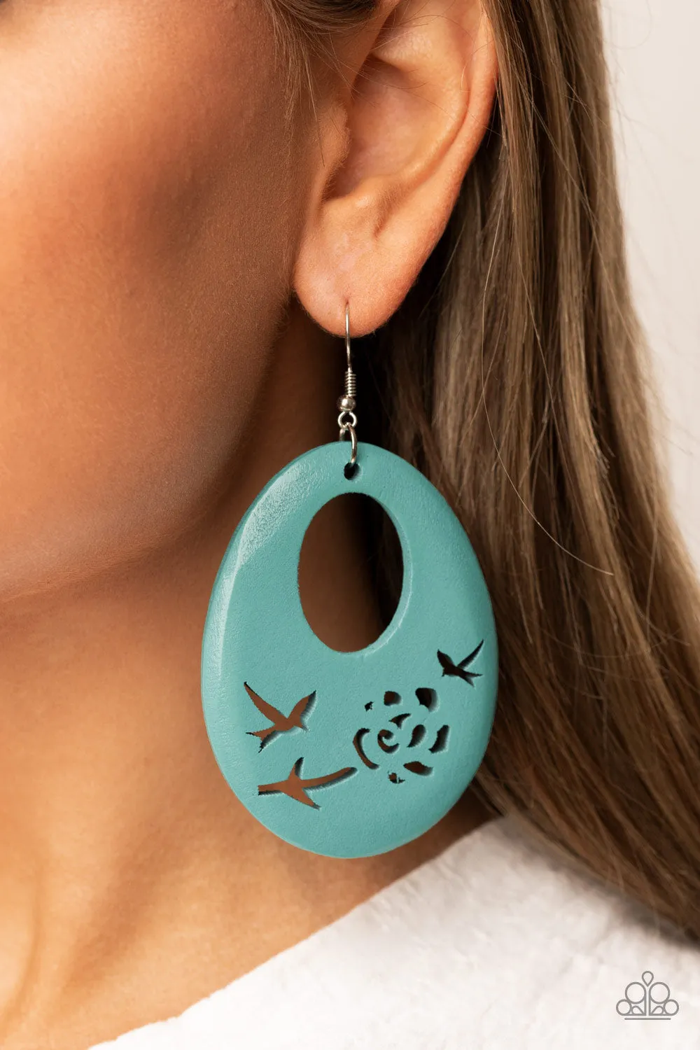 Earrings Home TWEET Home - Blue E2451