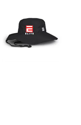 EITE SOFTBALL BOONIE HAT EMBROIDERED BLACK RED