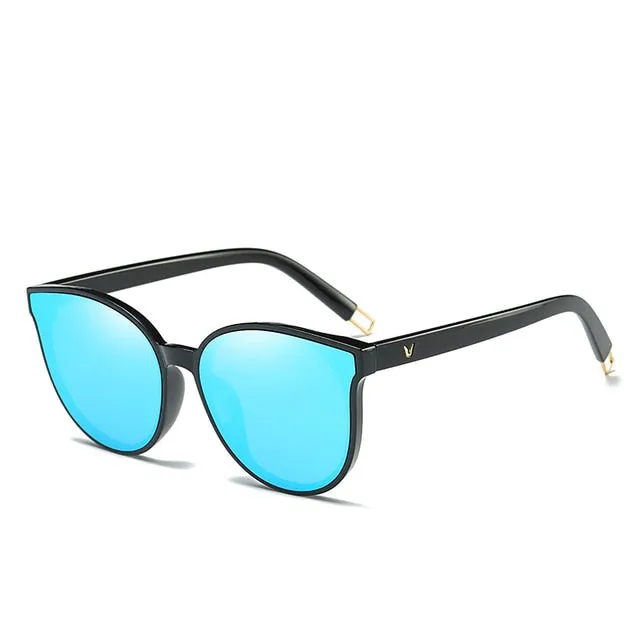 Elegant Flat Top Cat Eye Sunglasses