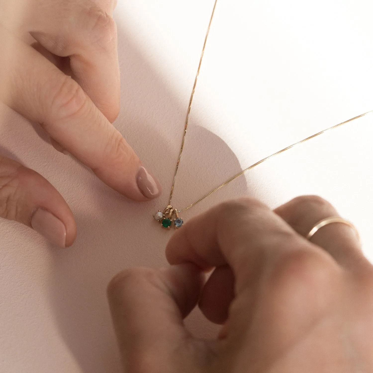 Element Necklace | 14k Gold & Aquamarine