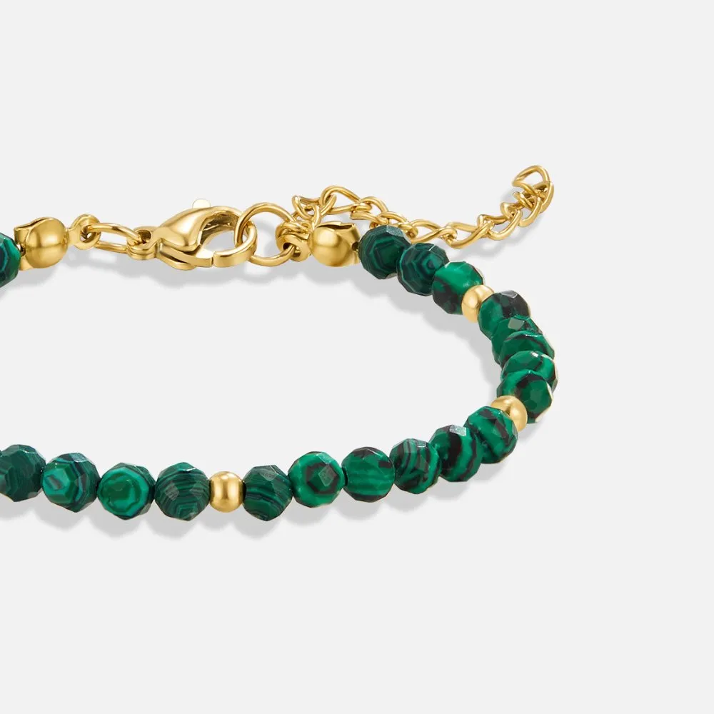 Emerald Green Beaded Bracelet