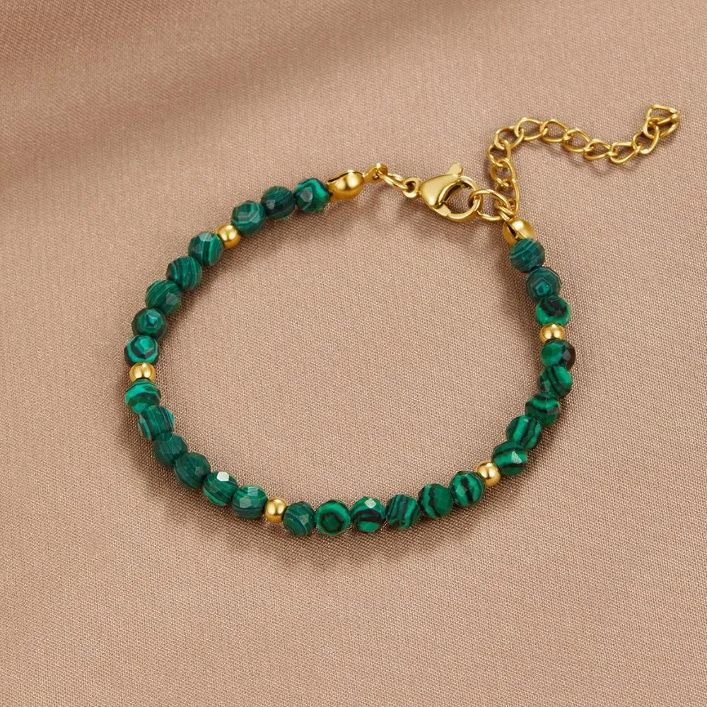 Emerald Green Beaded Bracelet