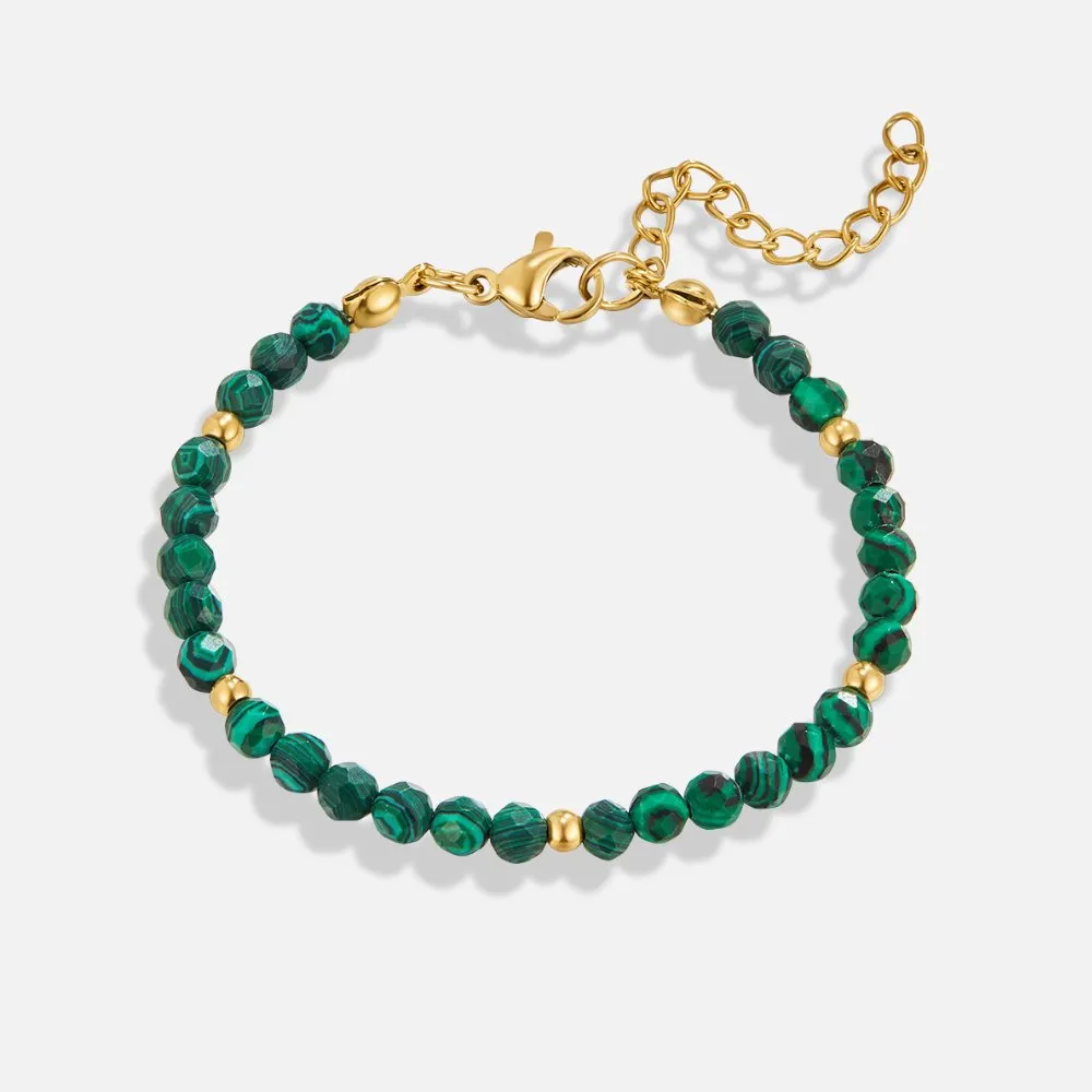 Emerald Green Beaded Bracelet