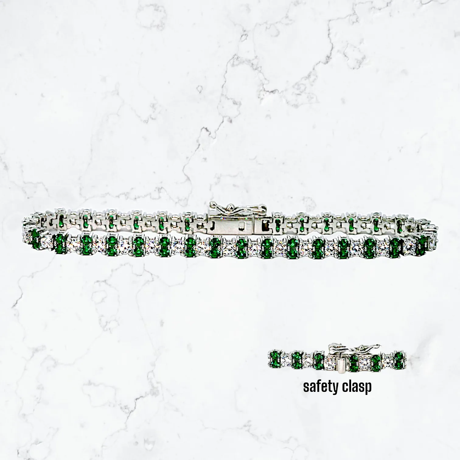 Emerald Green Tennis Bracelet