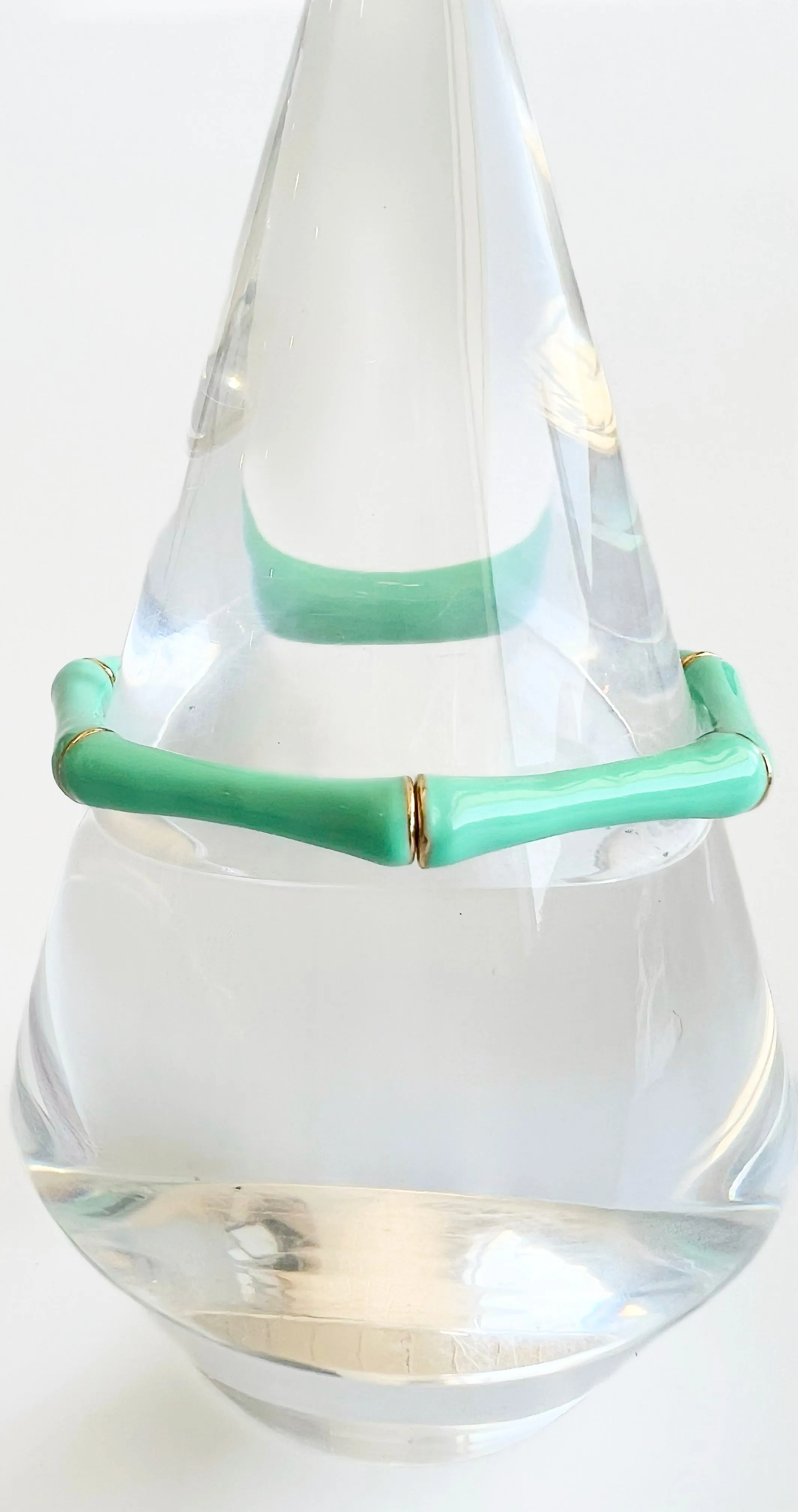 Enamel Stretch Bracelet - Mint