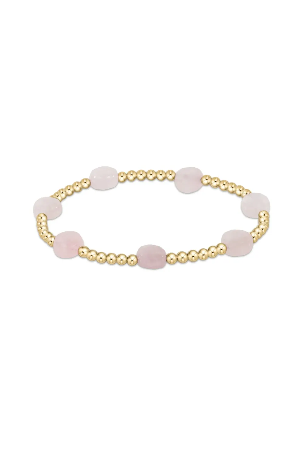 Enewton Admire Gold 3mm Bead Bracelet - Pink Opal