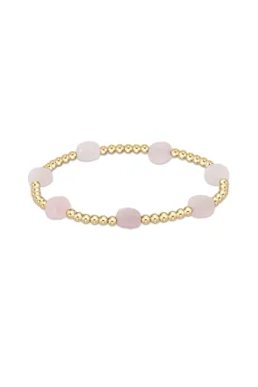 Enewton Admire Gold 3mm Bead Bracelet - Pink Opal