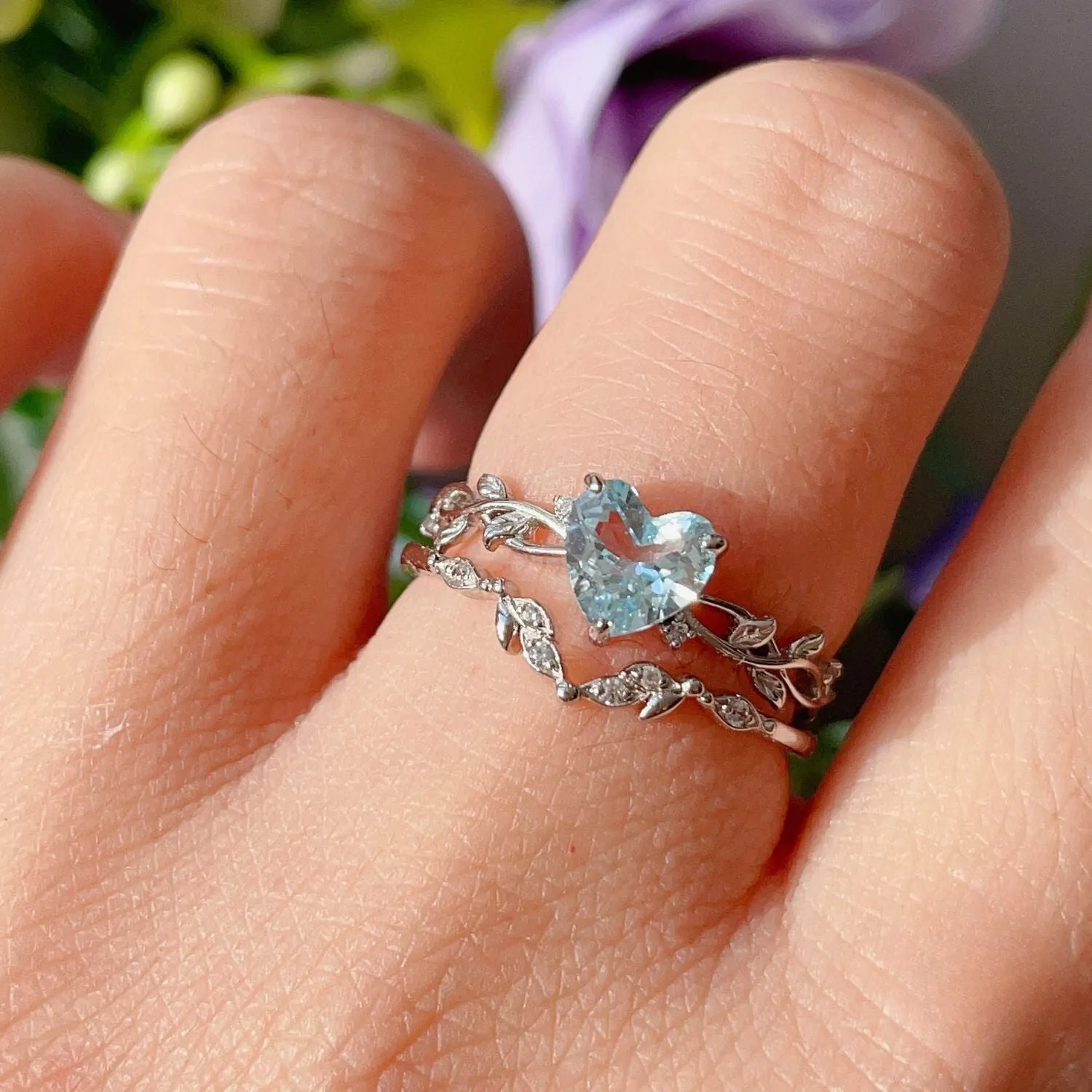 Everlasting Heart Aquamarine Ring©